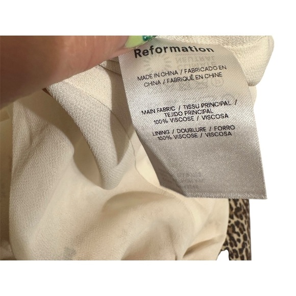 Reformation Cream Floral Long Sleeve Dress - Picture 5 of 6